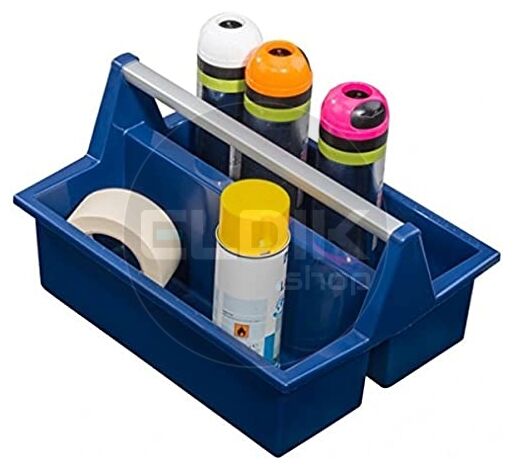 E-Tools 177151 Pluggenbak met aluminium beugel - 395 x 295 x 215 mm - blauw