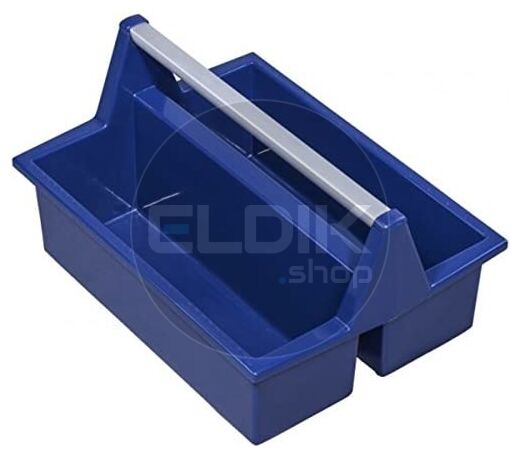 E-Tools 177151 Pluggenbak met aluminium beugel - 395 x 295 x 215 mm - blauw