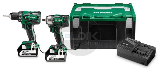 Hikoki KC18DPLWDZ Accu Combopack, boormachine + moeraanzetter 18 Volt