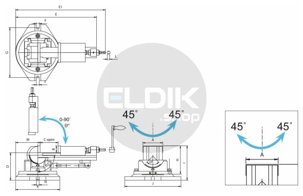 Vertex VW-4 Drie-assige mechanische freesklem - 790000104 (overjarig model)