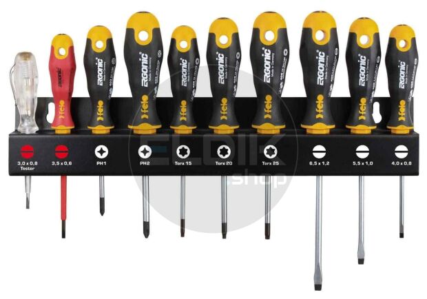 Felo 400 910 13 Schroevendraaierset  Sleuf, Philips en Torx® | 10-delig