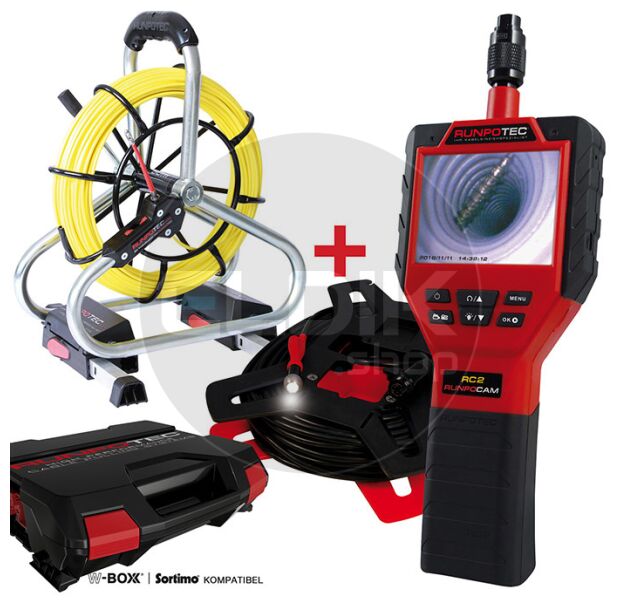 Runpotec 11140 RUNPOCAM RC2  50m + Profi-Set Glasvezel Trekveer 4,5 mm 50 m