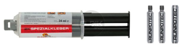 Runpotec 20489 RVS Reparatieset diam. 15mm Glasvezel Trekveer, 4-delig