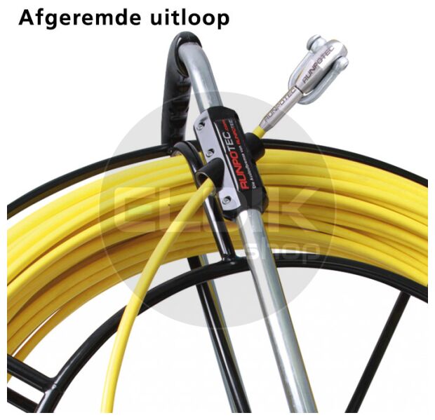 Runpotec 10083 Profi-set Glasvezel Trekveer diam. 9mm RTG12, 60m incl. Haspel
