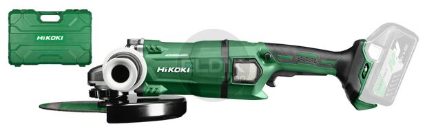 Hikoki G3623DAW4Z Accu haakse slijpmachine - 36 V / 230 mm - Exclusief lader en accu's - In PVC koffer