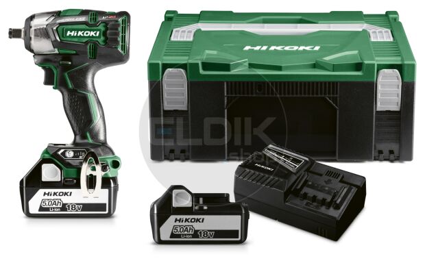 Hikoki WR18DBDL2WPZ Accu slagmoersleutel - 18 V / 5.000 mAh / 305 Nm - Inclusief accu's en lader - HSC II koffer