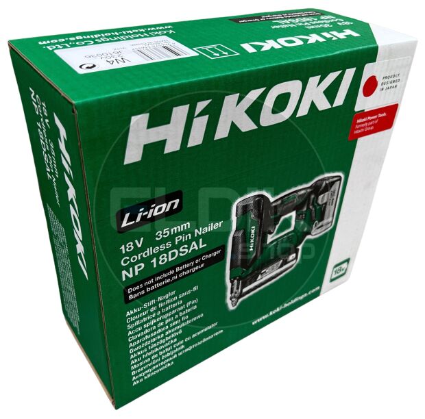 Hikoki NP18DSALW4Z Accu pin nailer 18V / 23 gauge  - exclusief lader en accu's