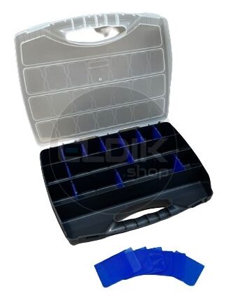 E-Tools Assortimentsdoos met 18 verdeelschotten | 320 x 265 x 50 mm