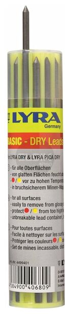Lyra 4499102 Dry reservestiftjes, zwart (2B) / pak a 12 stuks