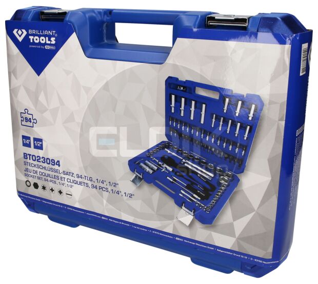 Brilliant Tools BT023094 94 Delige Doppenset 1/4" - 1/2"