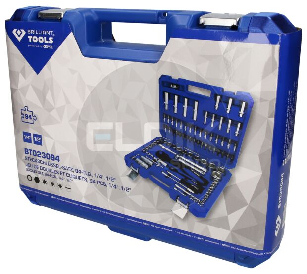 Brilliant Tools BT023094 94 Delige Doppenset 1/4" - 1/2"