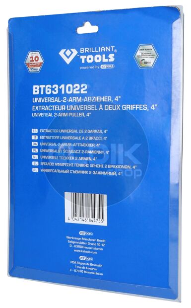 Brilliant Tools BT631022 Universele trekker 2 armen, 4"