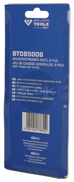 Brilliant Tools BT085006 Drevelset, 6 dlg