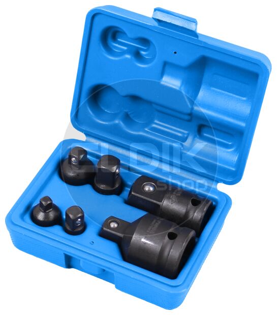 Brilliant Tools BT024605 Krachtadapterset, 6 dlg, 1/4" + 3/8" + 1/2" + 3/4"