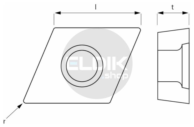 I-Tools SCMT 09T304 MM IT1601 Hardmetalen draaiwisselplaat SCMT - 13121014