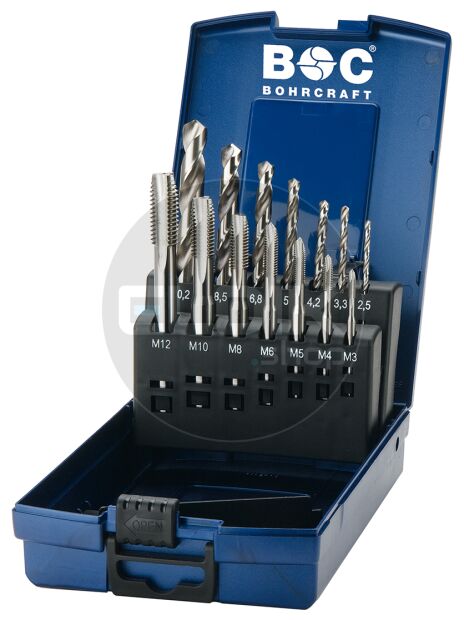 Bohrcraft 41421330014 Machinetapset HSS-E M3-M 12 14 dlg MGBA14G-K ABS