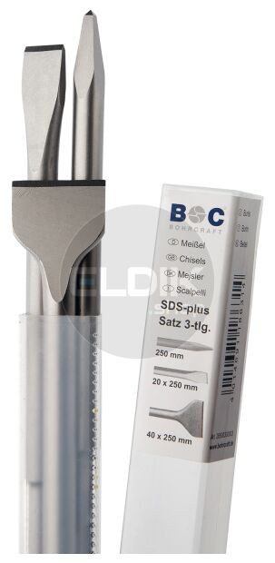 Bohrcraft 26500300003 Beitelset SDS plus 250 mm 3 delig