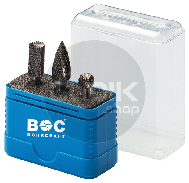 Bohrcraft 59001330003 Stiftfrezenset HM 10 mm 3 delig Z3-X R3
