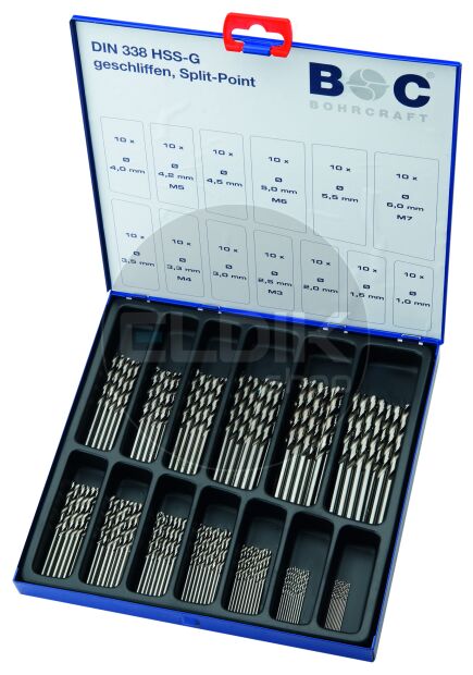 Bohrcraft MG130 Metaalboorset 1,0 - 6,0 x 0,5 | 130-delig - 11201310130