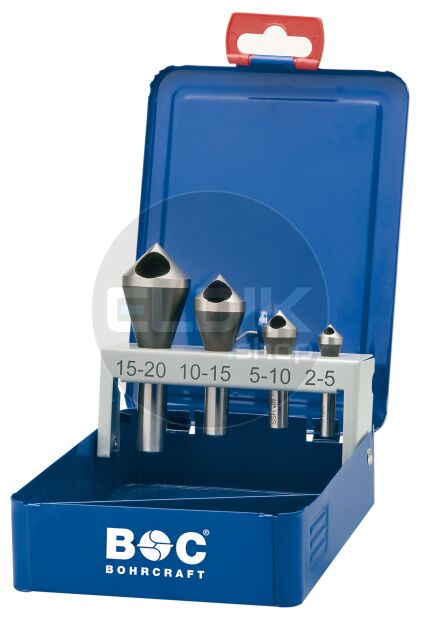 Bohrcraft QS4 Dwarsgatverzinkboorset 2,0 - 20,0 | 4-delig - 17201410004