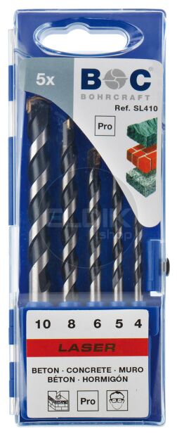 Bohrcraft 22501430005 Betonboorset 4,0 - 10,0 | 5-delig