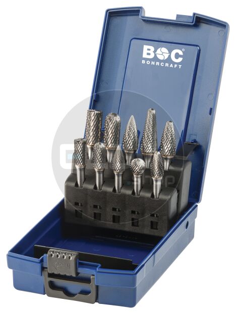 Bohrcraft 59001330012 Stiftfrezenset HM 10+12 mm 10 delig Z3-X RK10