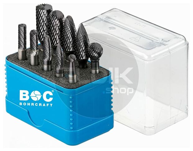Bohrcraft 59011330011 Stiftfrezenset HM TiALN 6+10 mm 10 delig Z3-X R10