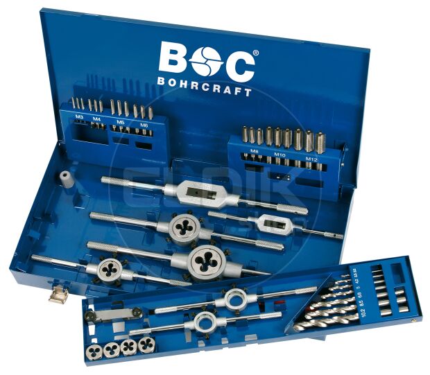 Bohrcraft 60001410044 Draadsnijset 44 delig M 3 - M 12 GW12