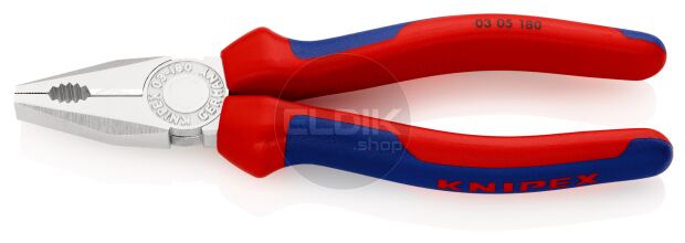 Knipex 03 05 180 Kombi-tang verchroomd/comfort 180 mm