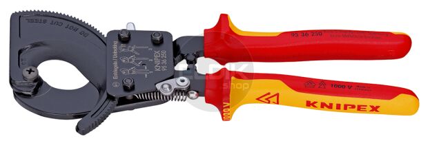 Knipex 95 36 250 Kabelschaar met ratelprincipe tot 240mm² | VDE