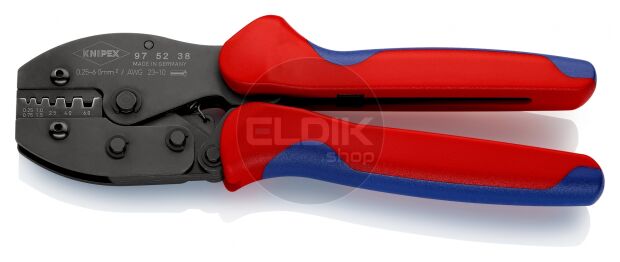 Knipex 97 52 38 Krimptang voor adereindhulzen | 0,25 — 6,0 mm²