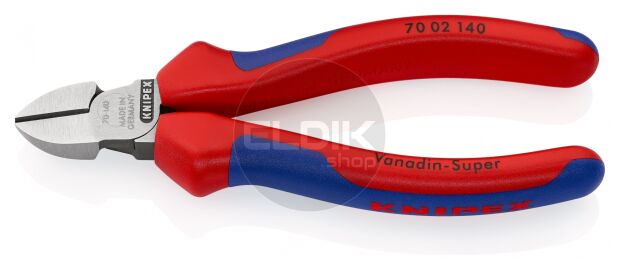 Knipex 70 02 140 Zijsnijtang gepolijst/comfort 140 mm