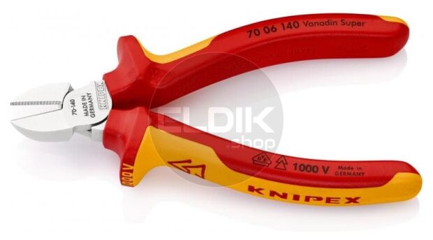 Knipex 70 06 140 Zijsnijtang verchr./comfort 140 mm VDE