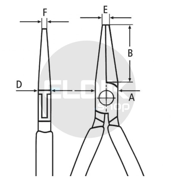 Knipex 35 32 115 ESD Grijptang ronde bek 115 mm ESD