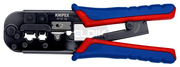 Knipex 97 51 10 UTP krimptang voor RJ11/12/45
