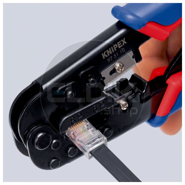 Knipex 97 51 10 Crimptang westernstekkers 6 en 8 polig