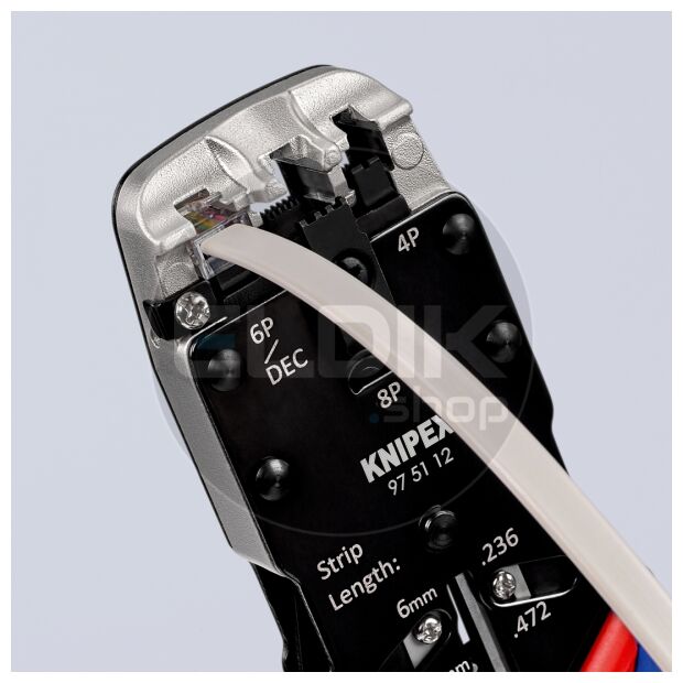 Knipex 97 51 12 UTP krimptang voor RJ10/11/12/45
