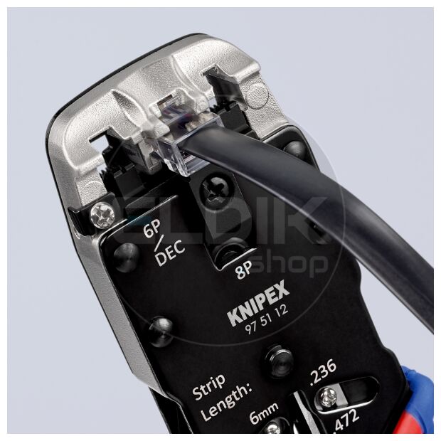 Knipex 97 51 12 UTP krimptang voor RJ10/11/12/45