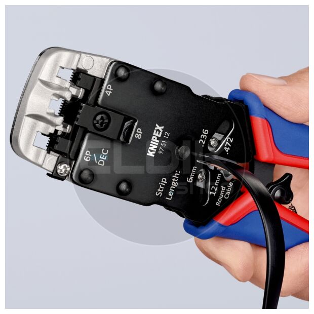 Knipex 97 51 12 UTP krimptang voor RJ10/11/12/45