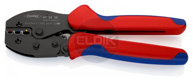 Knipex 97 52 36 Krimptang voor geïsoleerde kabelschoenen