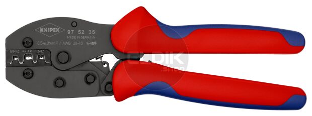 Knipex 97 52 35 Krimptang voor niet geisoleerde open connectors