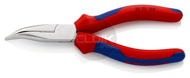 Knipex 25 25 160 Radiotang gebogen + zijsnijder 160 mm