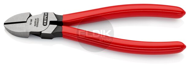 Knipex 70 01 160 Zijsnijtang gepolijst/kunststof 160 mm