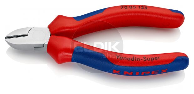 Knipex 70 05 125 Zijsnijtang verchroomd/comfort 125 mm