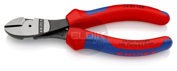 Knipex 74 02 160 Kracht-Zijsnijtang gep./comfort 160 mm