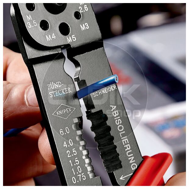 Knipex 97 22 240 Multifunctionele Krimptang voor Kabelschoenen 0,5–6,0 mm²