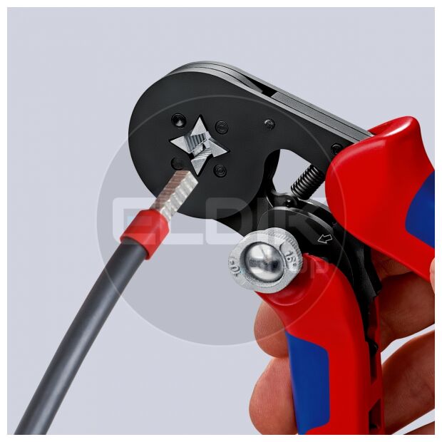 Knipex 97 53 04 SB Zelfstellende krimptang voor adereindhulzen | Vierkant persing 0,08 tot 16 mm²
