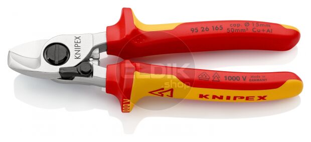 Knipex 95 26 165 Kabelschaar 165 mm met openingsveer VDE