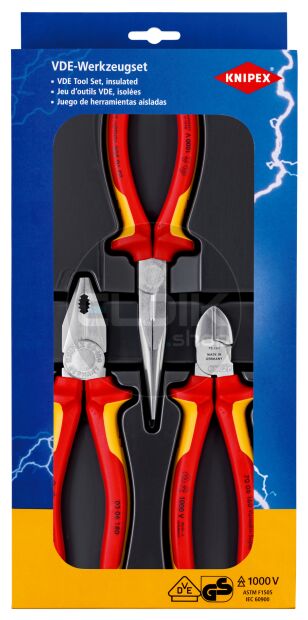 Knipex 00 20 12 Tangen set 3-delig VDE