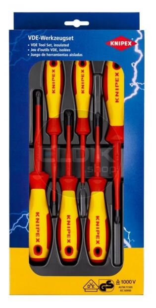 Knipex 00 20 12 V04 VDE Schroevendraaierset Sleuf, Philips en Pozidrive | 6-delig